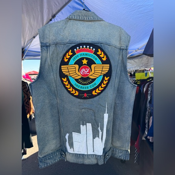 NEW Exclusive Sneaker Con Jeff Hamilton Denim Jean Vest - Men Large - Picture 2 of 6